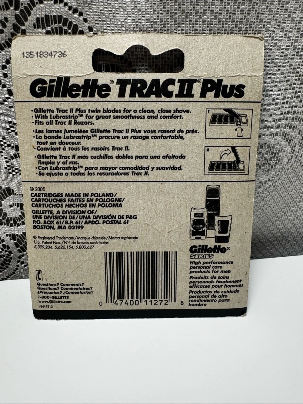 Vintage Gillette Trac II Plus 10 Pk Razor Cartridge Refills New Sealed Year 2000